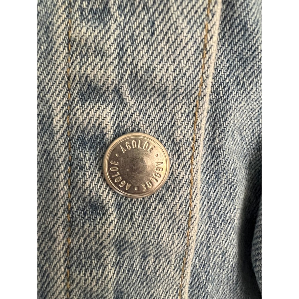 Agolde 100% Organic Cotton Womens Denim Vest Y2K Indie Sleaze Western Size M - Picture 8 of 14